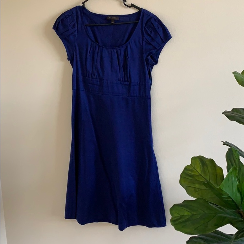 Navy blue knee length dress